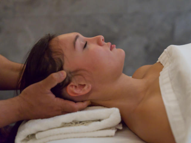 Client Enjoying Spa Fitness Massage